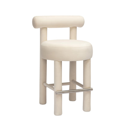 Carmel Cream Velvet Counter Stool