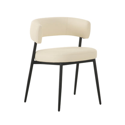 Maxine Cream Performance Vegan Leather Dining Chair