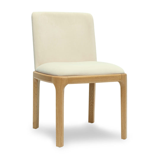 Rebecca Cream Performance Velvet Dining Chair