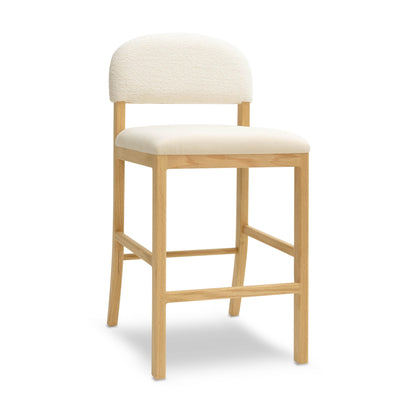 Calla Cream Performance Velvet Counter Stool