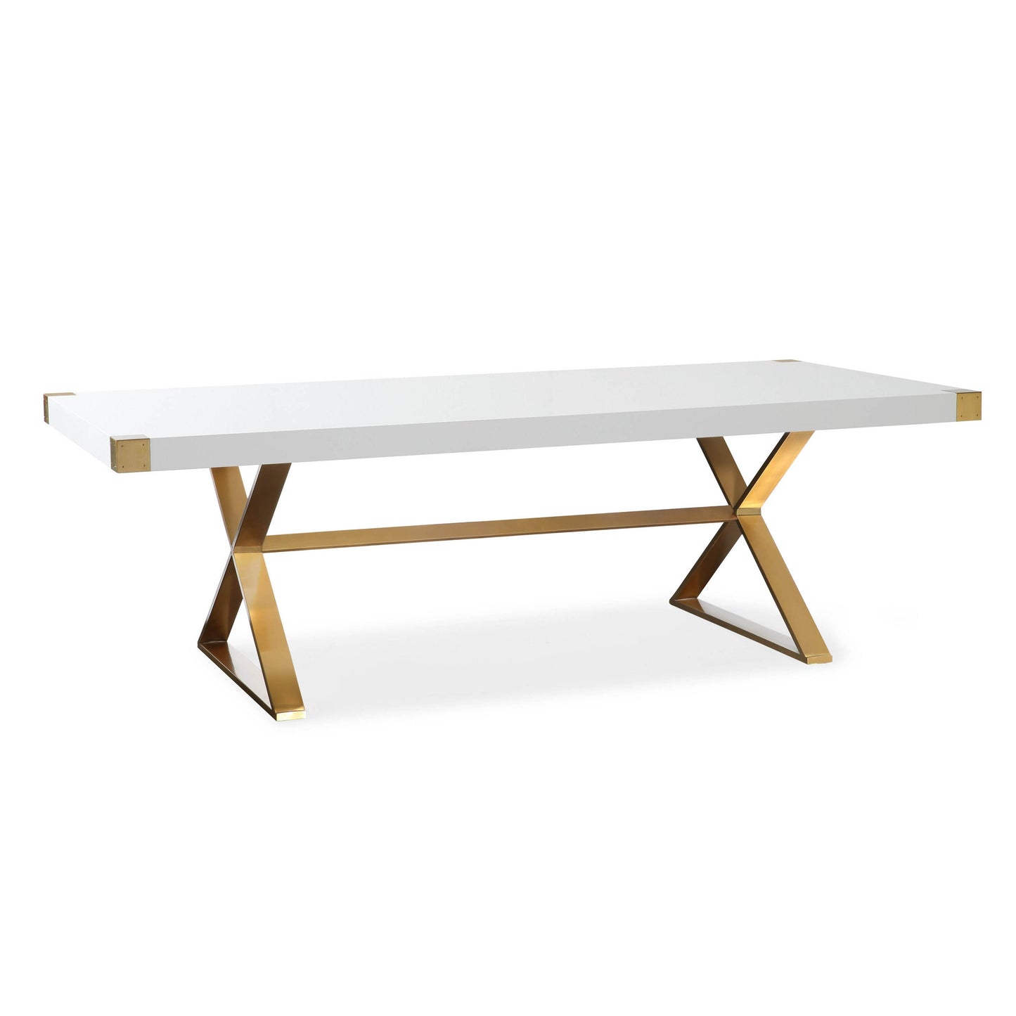 Adeline White Lacquer Dining Table