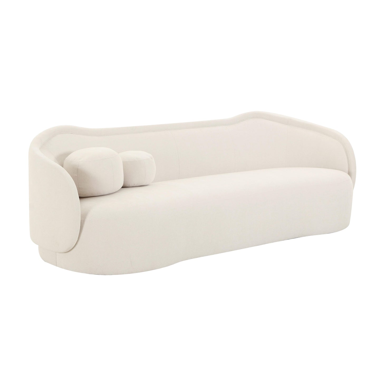 Circe Cream Textured Velvet Sofa