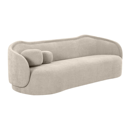 Circe Taupe Textured Velvet Sofa