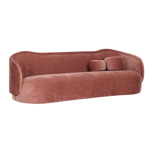 Circe Mauve Textured Velvet Sofa