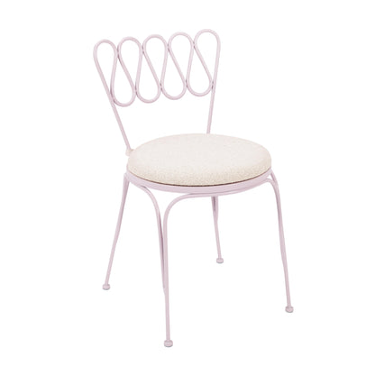 Erica Pink Wrought Iron Outdoor Chair