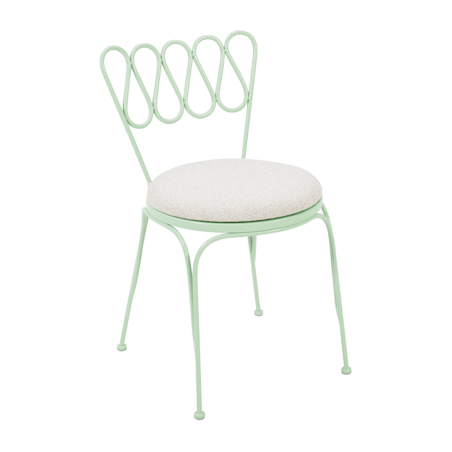 Erica Mint Green Wrought Iron Outdoor Chair