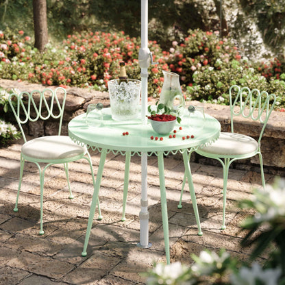 Erica Mint Green Wrought Iron Outdoor Cafe Table