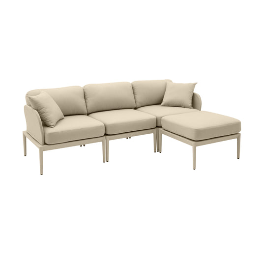 Kapri Taupe Modular Outdoor Sectional