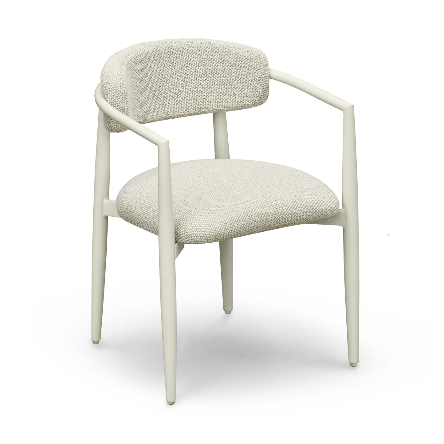 Annika Cream Textured Outdoor Dining Arm Chair