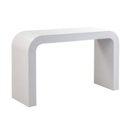 Rounded White Console Table