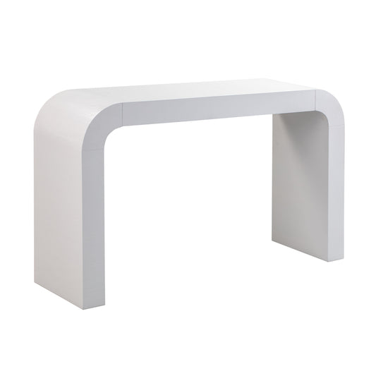 Rounded White Console Table