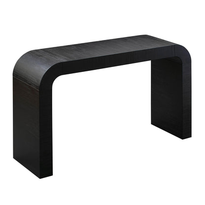 Rounded Black Console Table