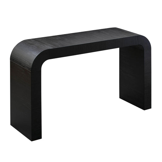Rounded Black Console Table