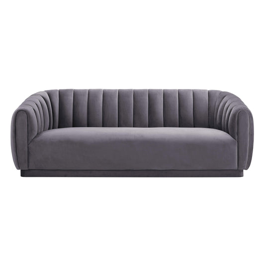 Arno Grey Velvet Sofa