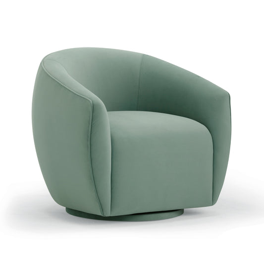 Jordan Sea Blue Velvet Swivel Chair