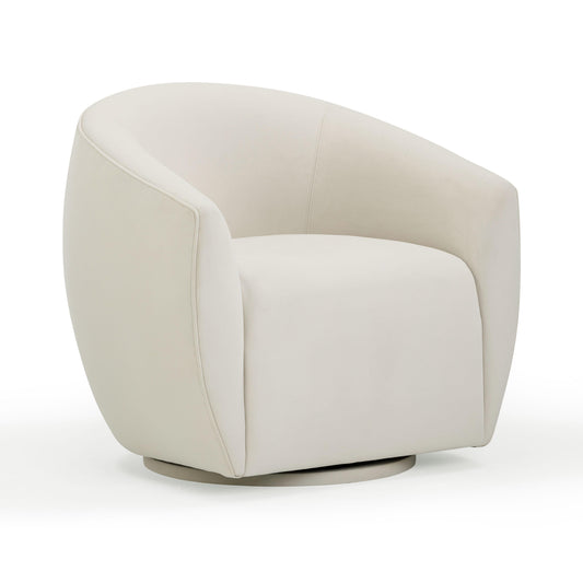 Jordan Cream Velvet Swivel Chair