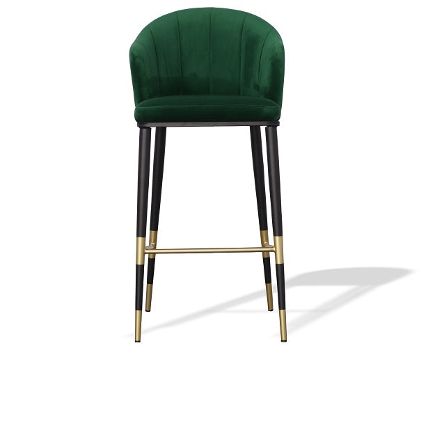 Modrest Adak - Modern Glam Green with Black & Gold Barstool