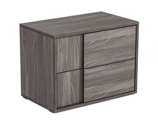 Nova Domus Asus - Italian Modern Elm Grey Nightstand