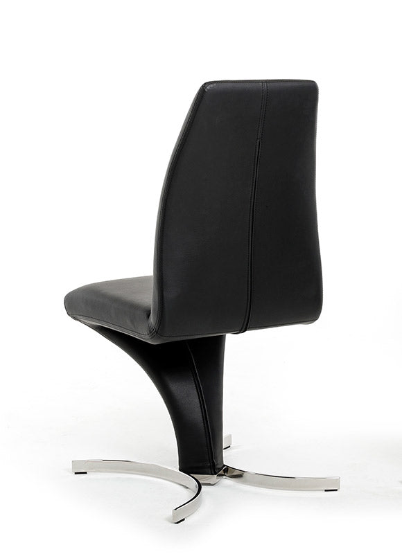 Nix - Modern Black Leatherette Dining Chair (Set of 2)