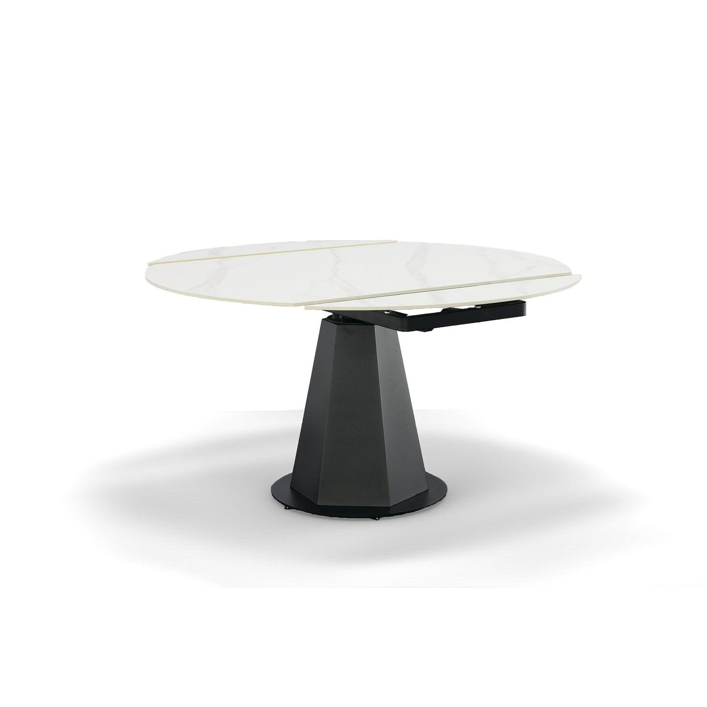 Modrest Barela - Modern Black and White Ceramic Extendable 35.5"/53" Dining Table