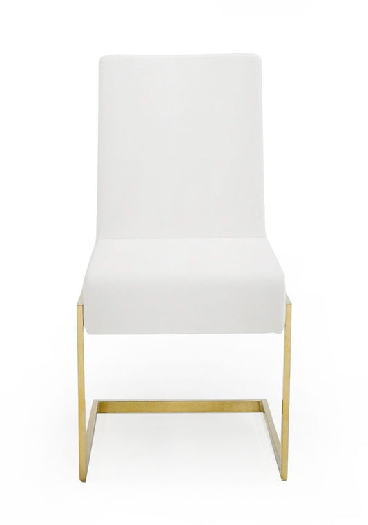 Modrest Batavia - Modern White & Gold Dining Chair (Set of 2)