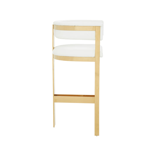 Modrest Boswell - Modern White + Gold Barstool