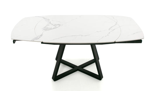 Modrest Cofrey - Contemporary White Ceramic Extendable Dining Table