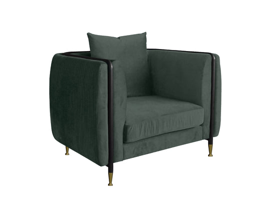 Divani Casa Oswego - Modern Dark Green Jade Accent Chair