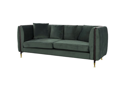 Divani Casa Oswego - Modern Dark Green Jade Sofa