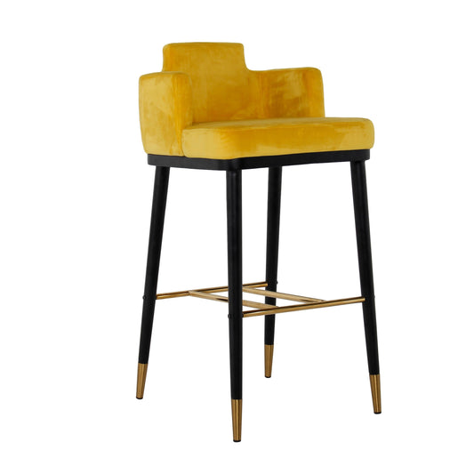 Modrest Conifer - Modern Glam Yellow Barstool