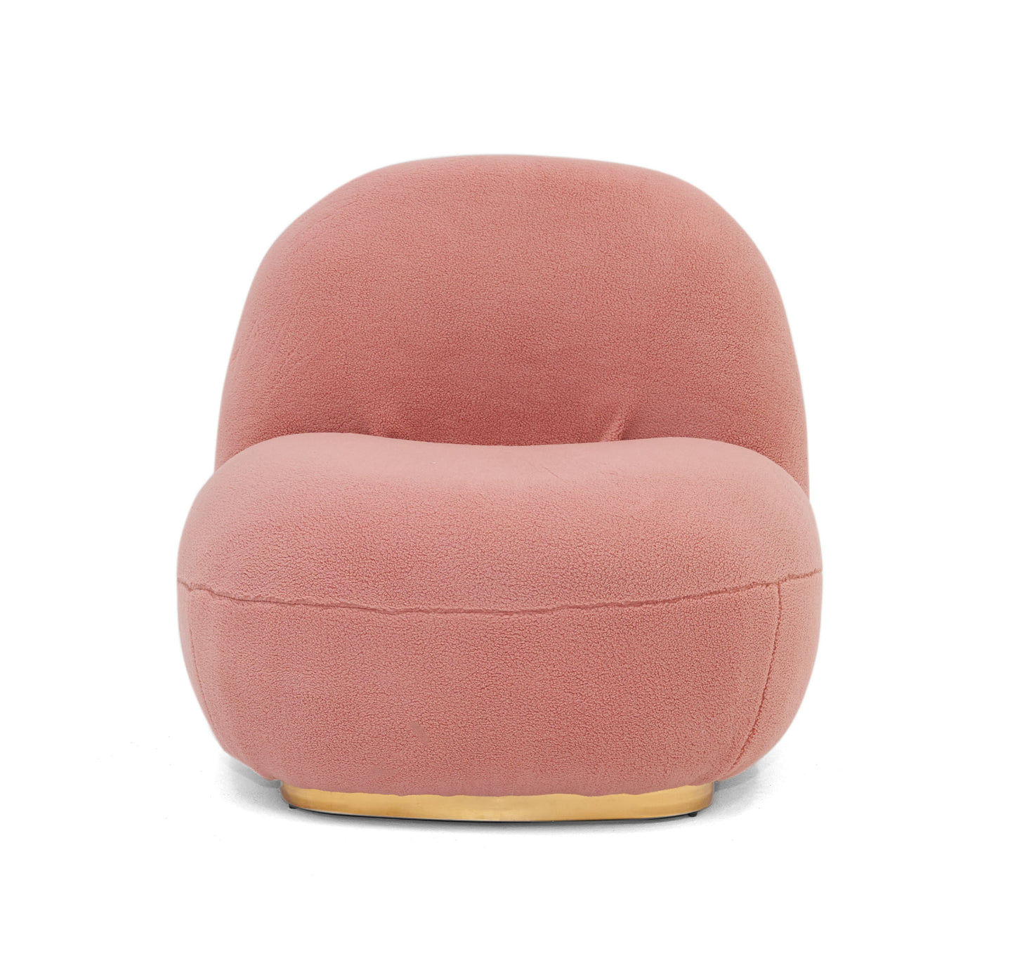 Modrest Crestone - Modern Pink Sherpa Accent Chair