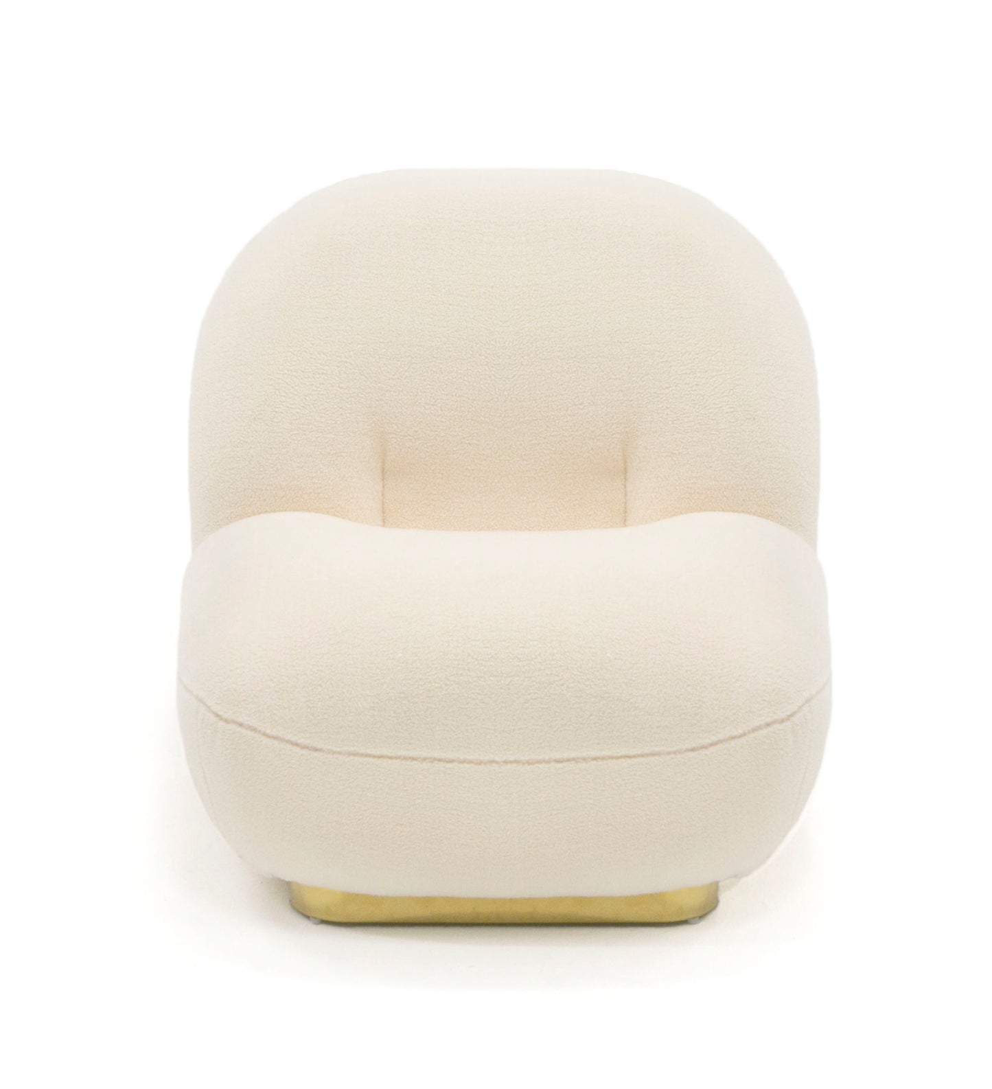 Modrest Crestone - Modern White Sherpa Accent Chair