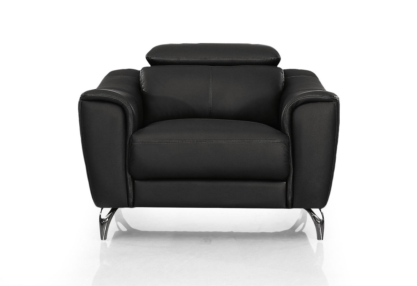 Divani Casa Danis - Modern Black Leather Chair