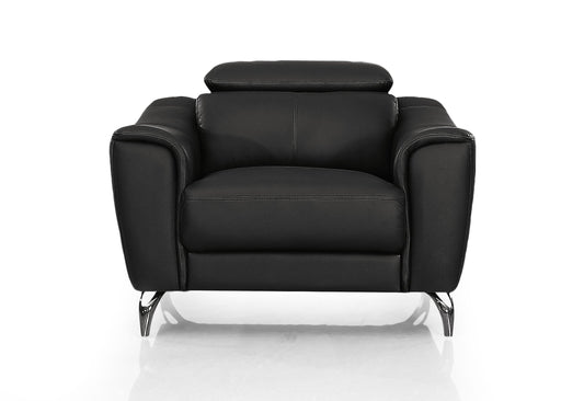 Divani Casa Danis - Modern Black Leather Chair