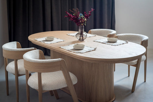 Modrest Milan Modern Natural Oak Dining Table With Extension