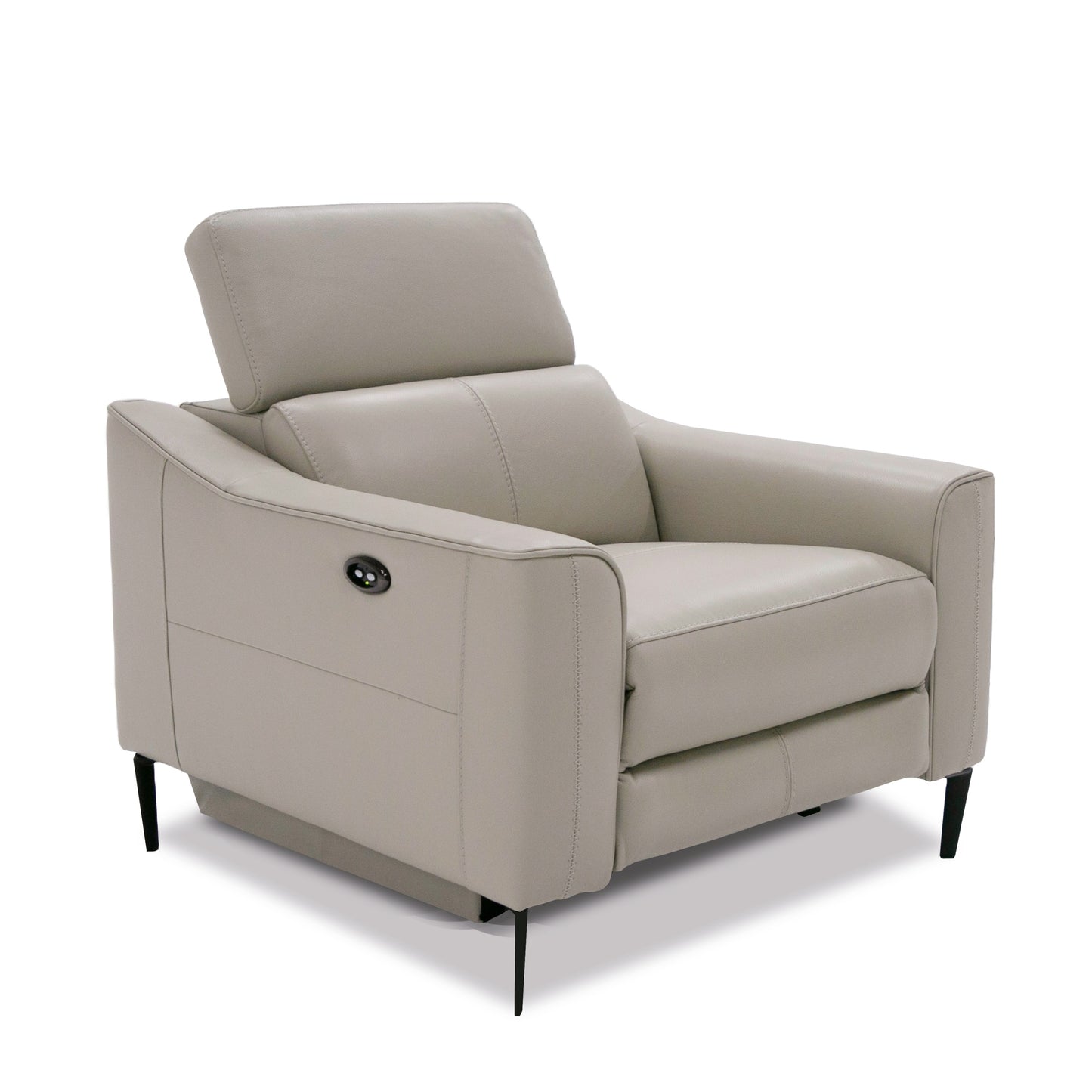 Divani Casa Eden - Modern Grey Leather Armchair