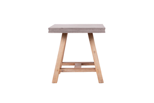 Modrest Civic Modern Concrete & Acacia End Table