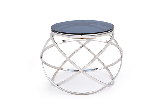 Modrest Tulare Contemporary Smoked Glass End Table