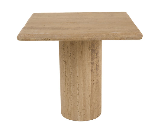 Modrest Fletcher - Modern Travertine Marble 18" Tall End Table