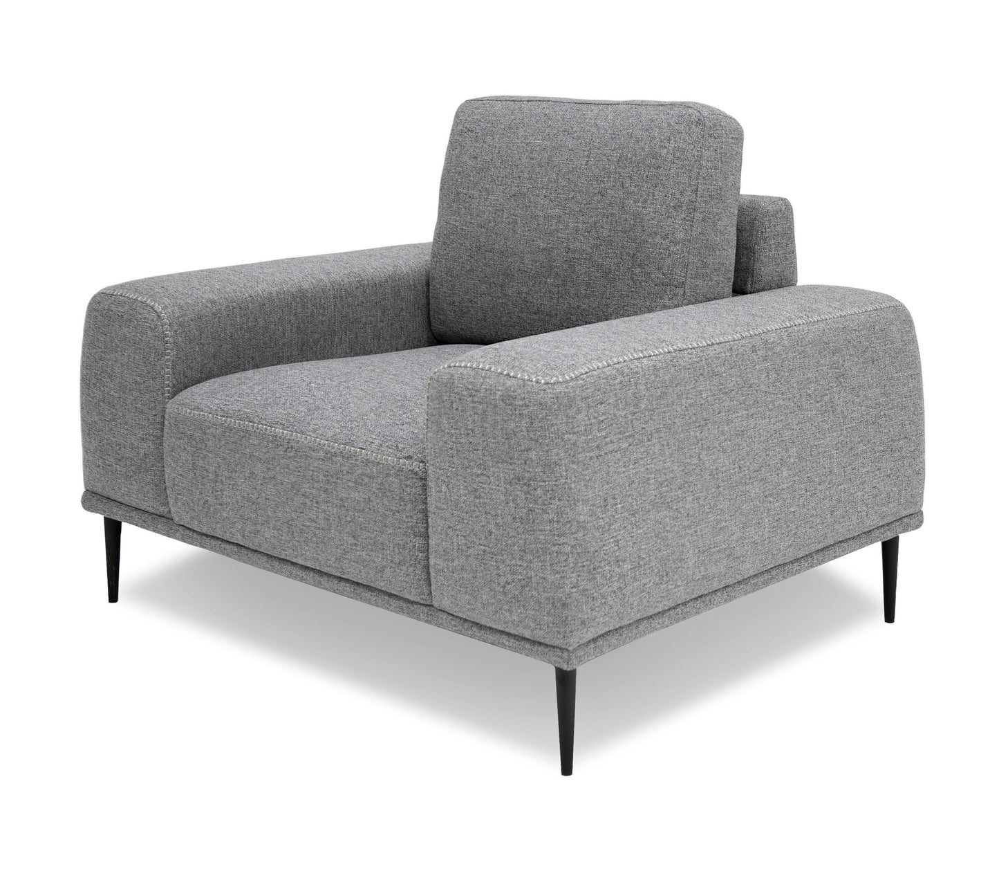 Divani Casa Fonda - Modern Grey Fabric Chair