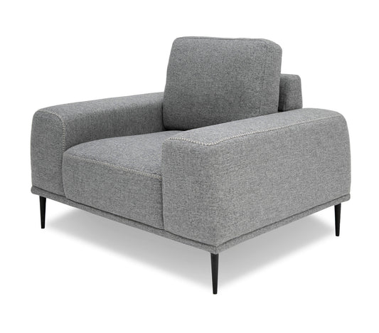 Divani Casa Fonda - Modern Grey Fabric Chair