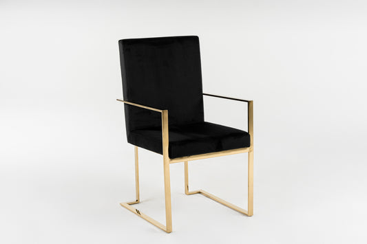 Modrest Fowler - Modern Black Velvet Dining Chair