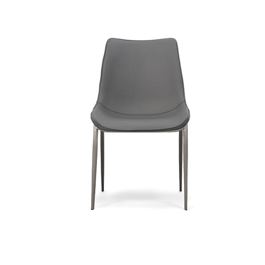 Modrest Frasier - Modern Grey Eco-Leather Dining Chair (Set of 2)