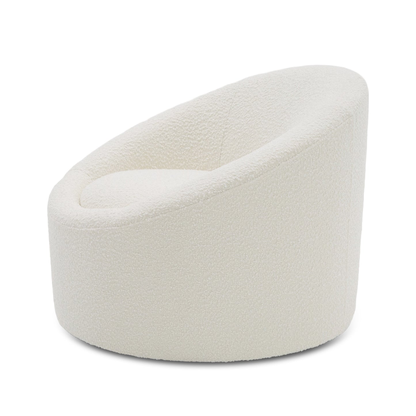 Modrest Frontier - Glam White Fabric Accent Chair