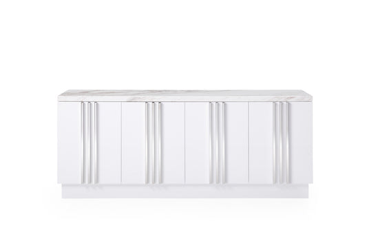 Modrest Kingsley Modern Marble & Stainless Steel Buffet