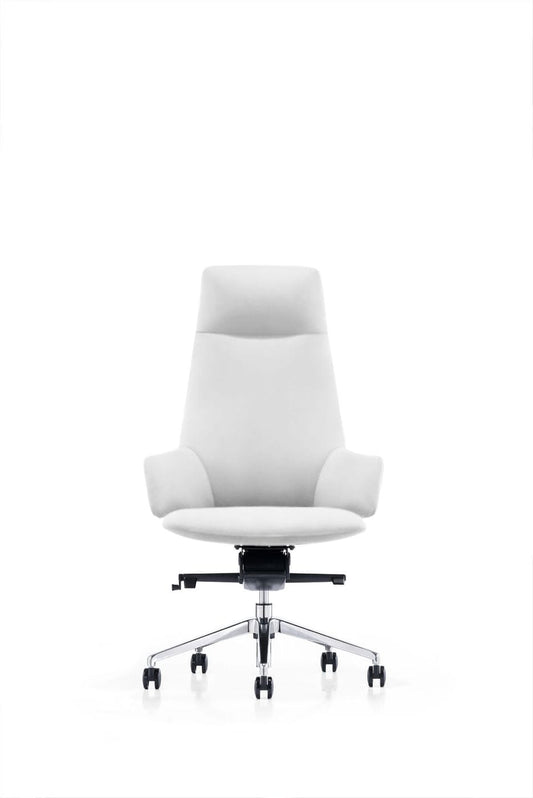 Modrest Gates - Modern White High Back Executive Office Chair