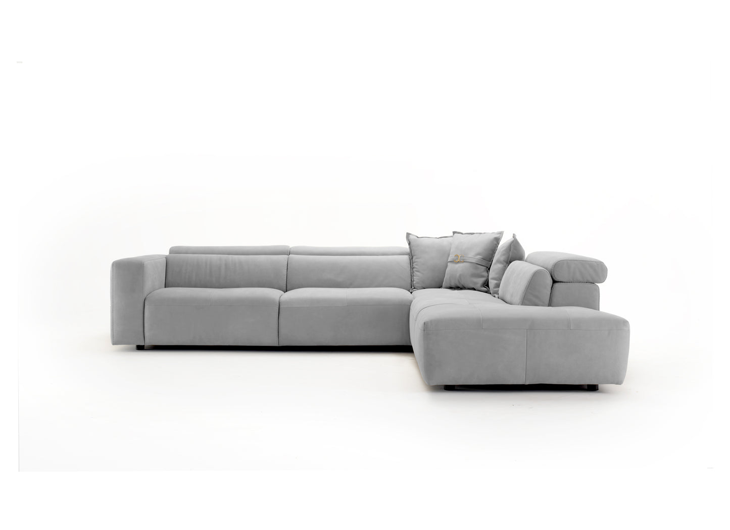 Lamod Italia Grande - Italian Light Grey RAF Chaise Sectional Sofa