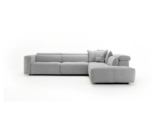 Lamod Italia Grande - Italian Light Grey RAF Chaise Sectional Sofa