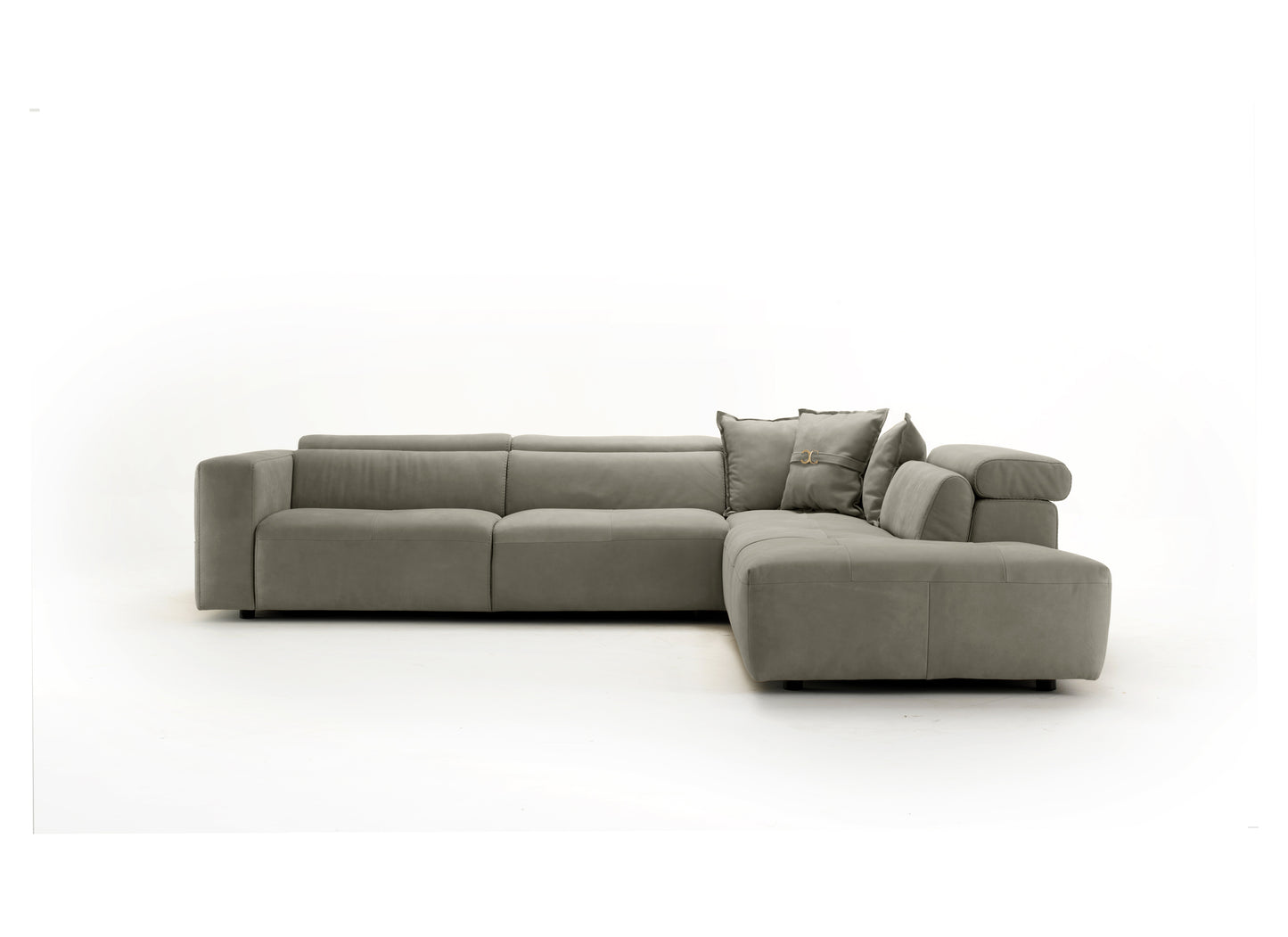 Lamod Italia Grande - Italian Dark Grey RAF Chaise Sectional Sofa