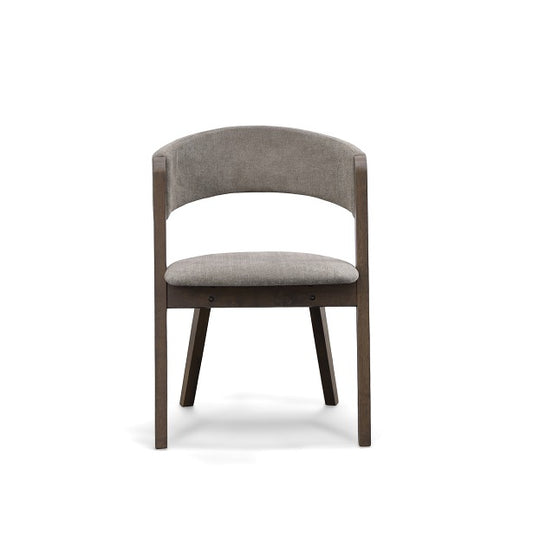 Modrest Grover - Modern Grey & Dark Wenge Dining Chair (Set of 2)